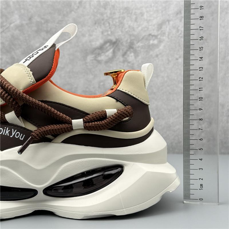 Fashion Luxury New Designer Men's Thick Soled All Match Air Cushion Shoes Causal Flats Moccasins Male Hip-hop Walking Sneakers