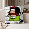 Cartoon Cute Mafalda Pillow Case Suitable For Bedrooms Living Rooms Cars Home Decoration