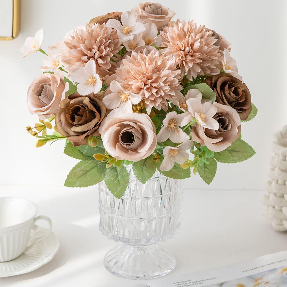 1/3PCS Artificial Flowers Silk Hydrangea Rose Holiday Wedding Bridal Bouquet Home Room Vase Table DIY Gift Scrapbook Decorations