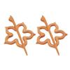 2pcs Handmade Wooden Flower Brooch Flower Shaped Scarf Buckle Brooch Wooden Brooch Pins  For Sweater