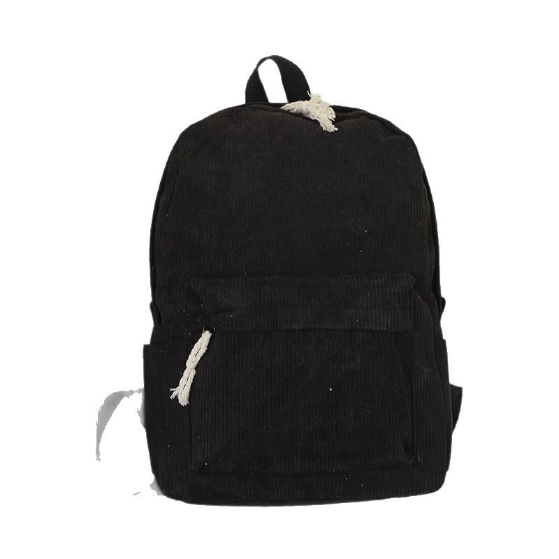 Cross-Border Large Capacity Corduroy Backpack: Versatile, Portable Student Bag for College Style & High School. Lightweight Double-Shoulder Design.