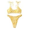 Women Decoration Bikini Set Push Up Swimsuit Beachwear Padded Swimwear