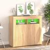 Vidaxl Szafka Z Oświetleniem Led, Dąb Sonoma, 80X35X75 Cm