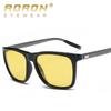 aoron Polarisierte Sonnenbrille für Herren und Damen Aluminium-Magnesium-Brillenbügel Sonnenbrillenbox Fahrsonnenbrille Nachtsicht