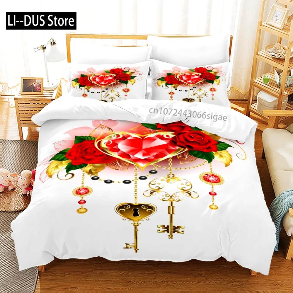 Set Biancheria da Letto Rosa Moda Romantico Tessile per la Casa Singolo Matrimoniale Misura Per Coppia Donna Ragazze Arredamento Camera da Letto Fiori Copripiumino