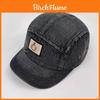 Letter Embroidered Denim Baseball Cap With Short Brim For Casual Sun Protection