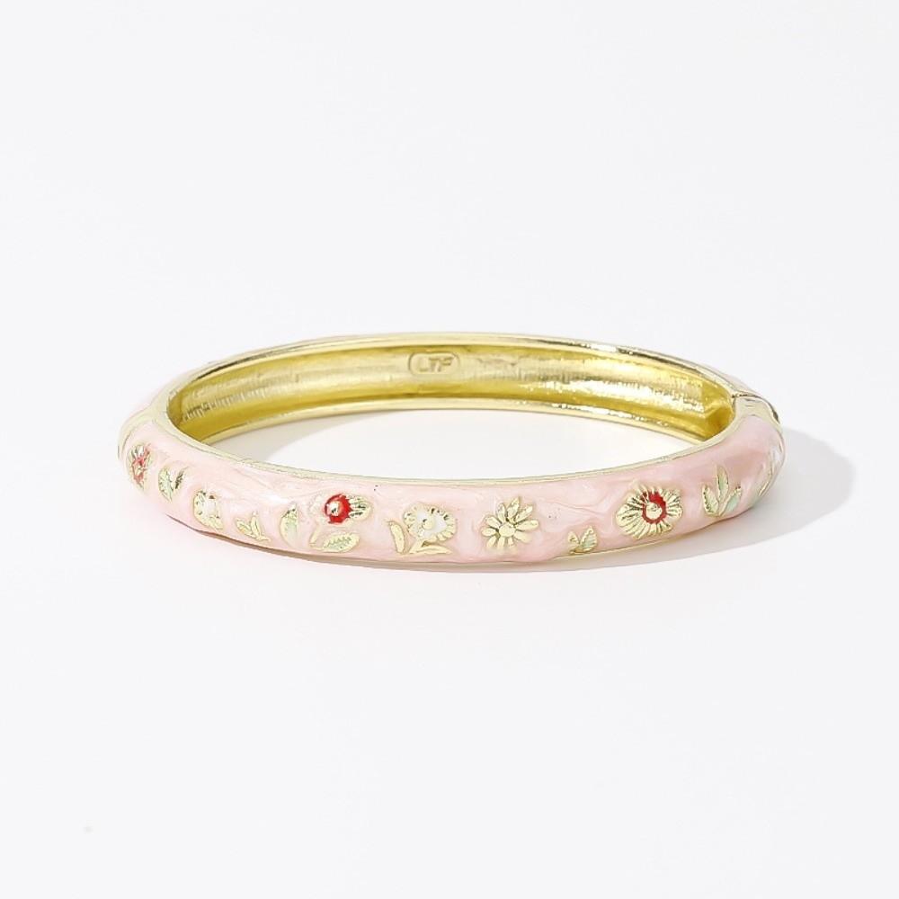 Enamel Vintage Cloisonne Bangle Traditional Chinese Chinese Flower Bangle Ethnic Classic Women's Hand Bracelet Jewelry Gifts