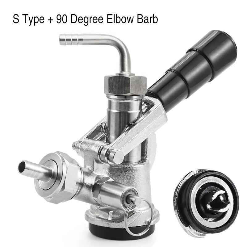 ELECQUEEN Professional Commercial Sankey Keg Couplers,"D" System/"S" System Brewing Keg Tap Coupler Beer Dispenser Bottling Head