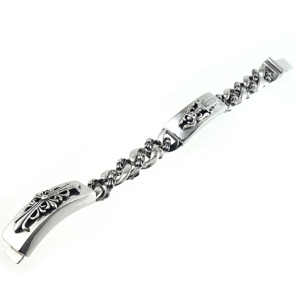 Bracelet Stainless Steel Accessory Floral Cross Dagger Dbr02 [D.E.E.D] Men's &