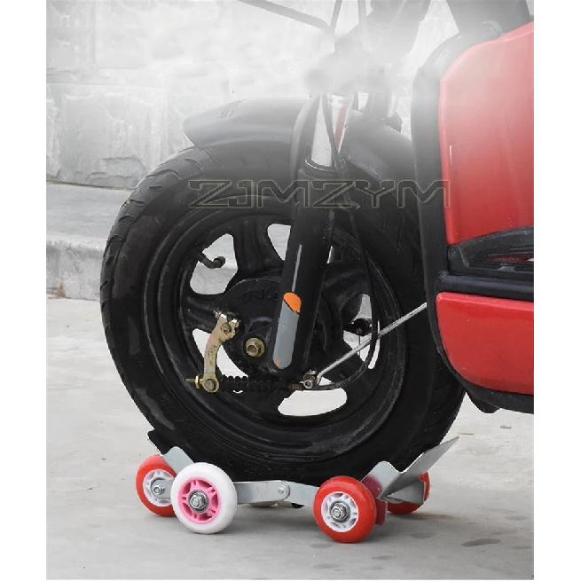 Universal Flat Tire Booster Dolly, Emergency Move Tool for Motorcycle Electric Bike Tricycle, Wheel Mover Trolley