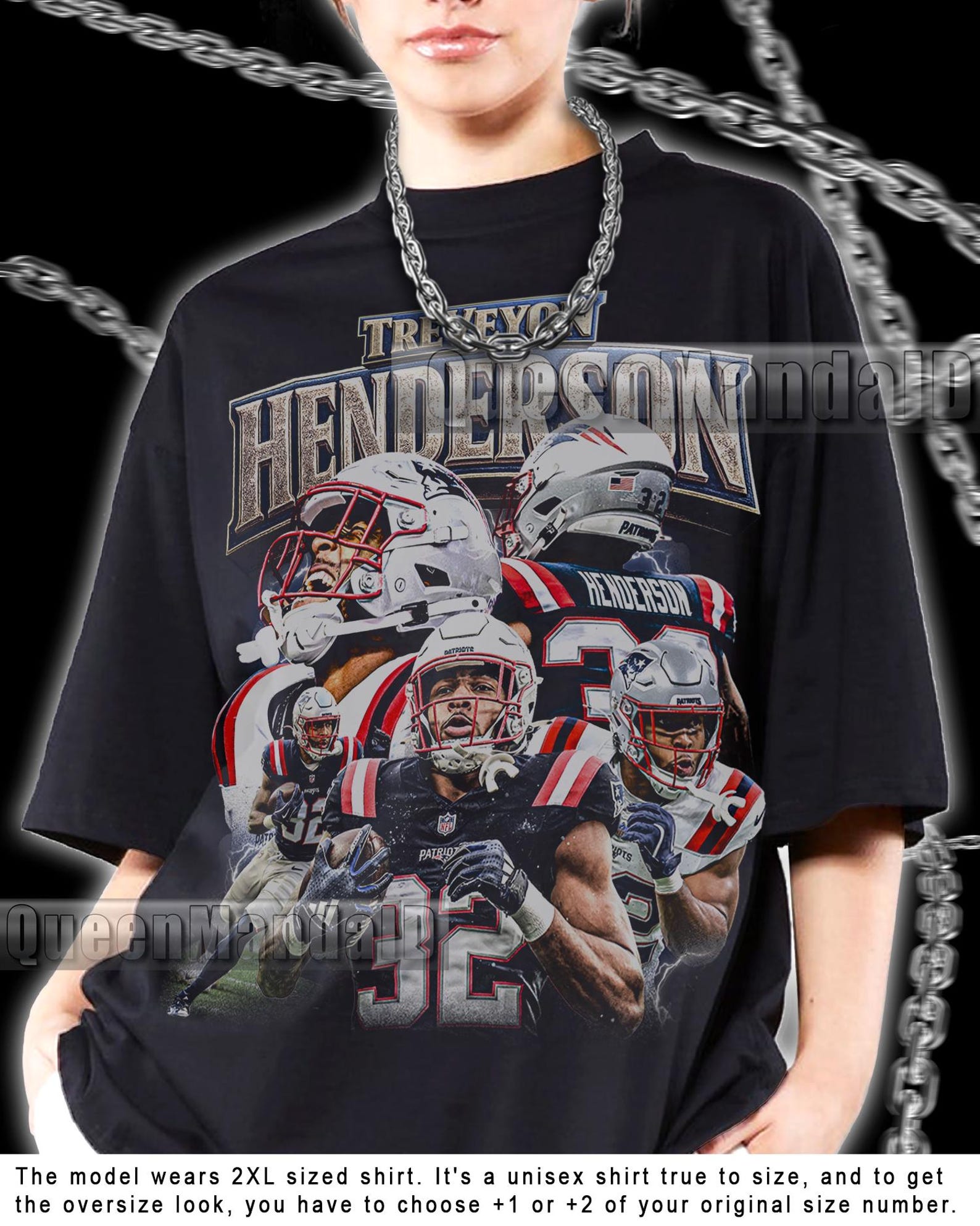TreVeyon Henderson Shirt Professional Sport Vintage 90s T-Shirt, Retro Fan Gift Tee KUS112 M