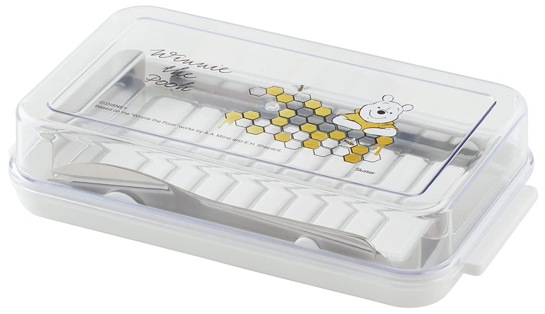 

Skater Stainless Steel Butter Case with Butter Disney Winnie the Pooh Made in Japan Cutter-Style Knife, Design, (Product Code BTG2DX-A)