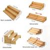 3-Tier Kitchen Cabinet Organizer Bamboo Spice Storage Shelf Spice Rack Organizer  Cabinet