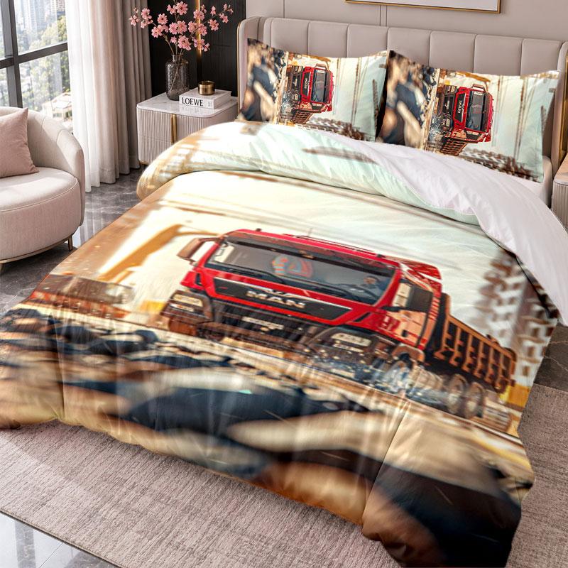 MAN 3Pcs Bedding Set Duvet Cover With Two Pillowcases For Bedroom Home Decoration