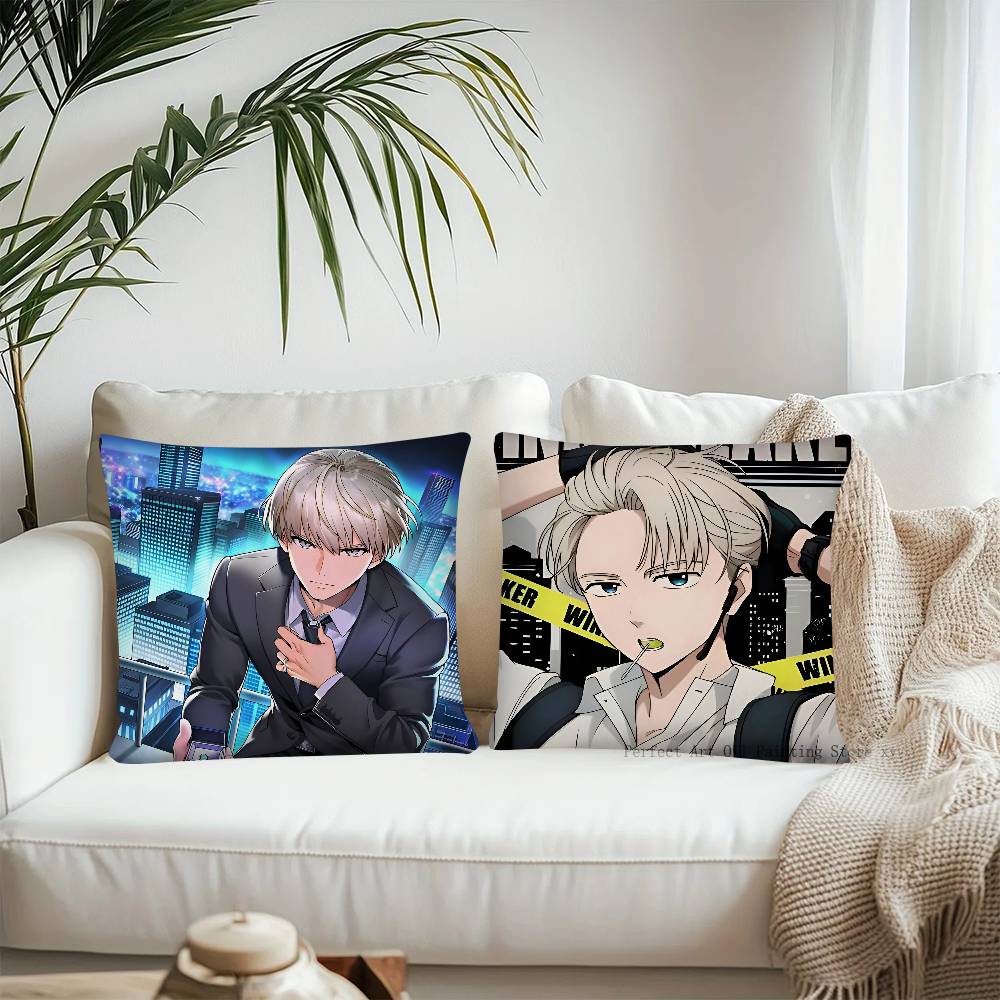 Anime Kaji Ren Windbreaker Kissenbezug Mode Quadratischer Kissenbezug Schlafzimmer Sofa Zimmer Innendekoration Freizeit