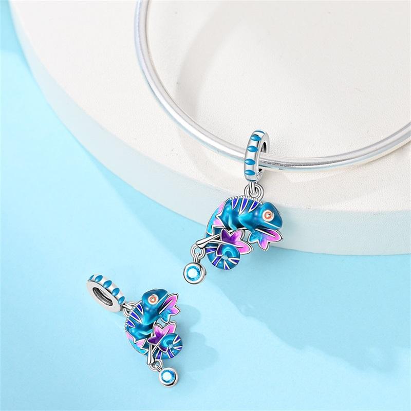 Fire Dragon Charms Bead Copper Chameleon Dangle Pendant Fit Bangle Bracelet Necklace Diy Jewelry