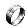 Men's Titanium Steel 8mm Frosted Groove Ring - Minimalist Fashion Jewelry