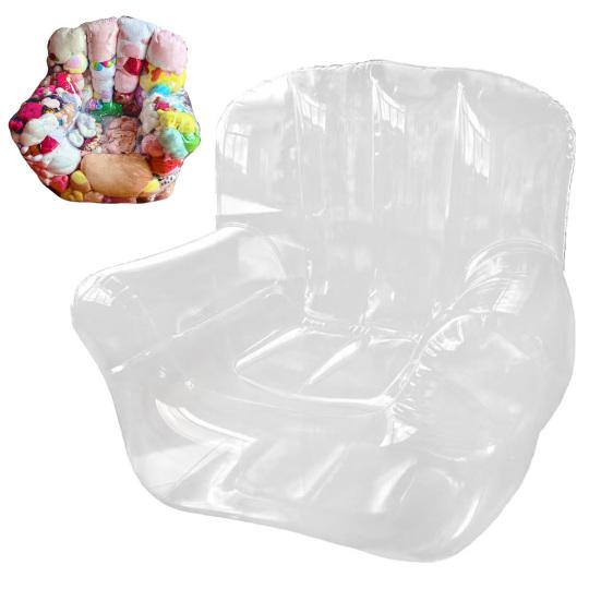 Oppbevaring av kosedyr Sittepose Trekk Vanntett Gjennomsiktig PVC Ekstra Stor Barn Plysjleke Oppbevaring Sofa Barnerom Soverom Dukker Organisering Sofa