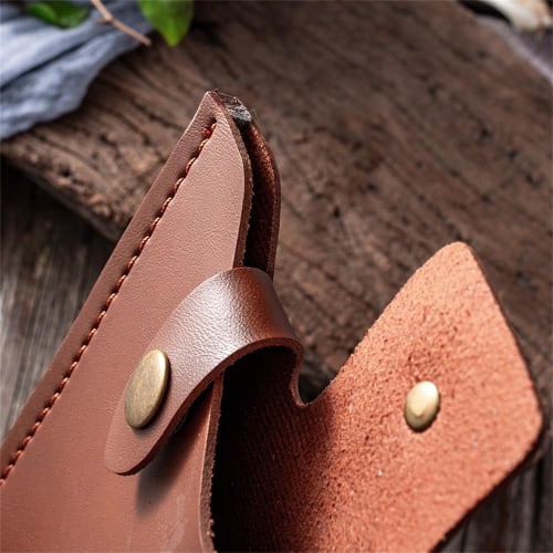 DUOLEIMI Chinese Knife Cover, Leather Knife Case, Chef Knife Case, PU Leather, Blade Safety Case (A)
