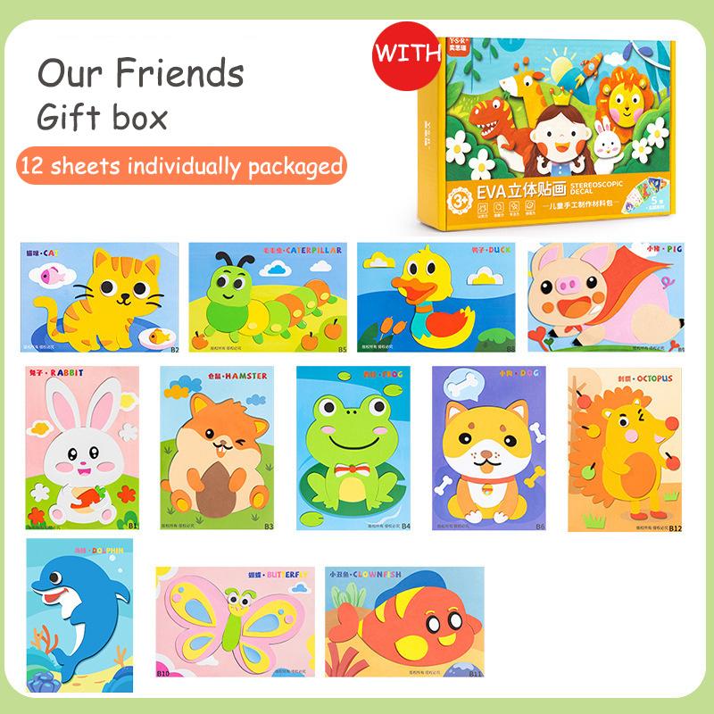 3D Eva Foam Sticker Kit For Kids, Preschool Learning Toys, Creative Diy Craft Activity For Boys & Girls (Age 3-6)