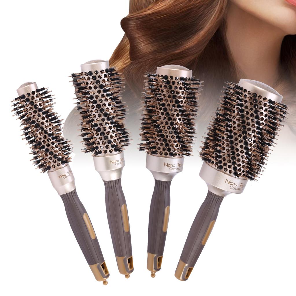 Anti Static Nano Technology Ceramic Ionic Hair Styling Comb with Retractable Separating Pin