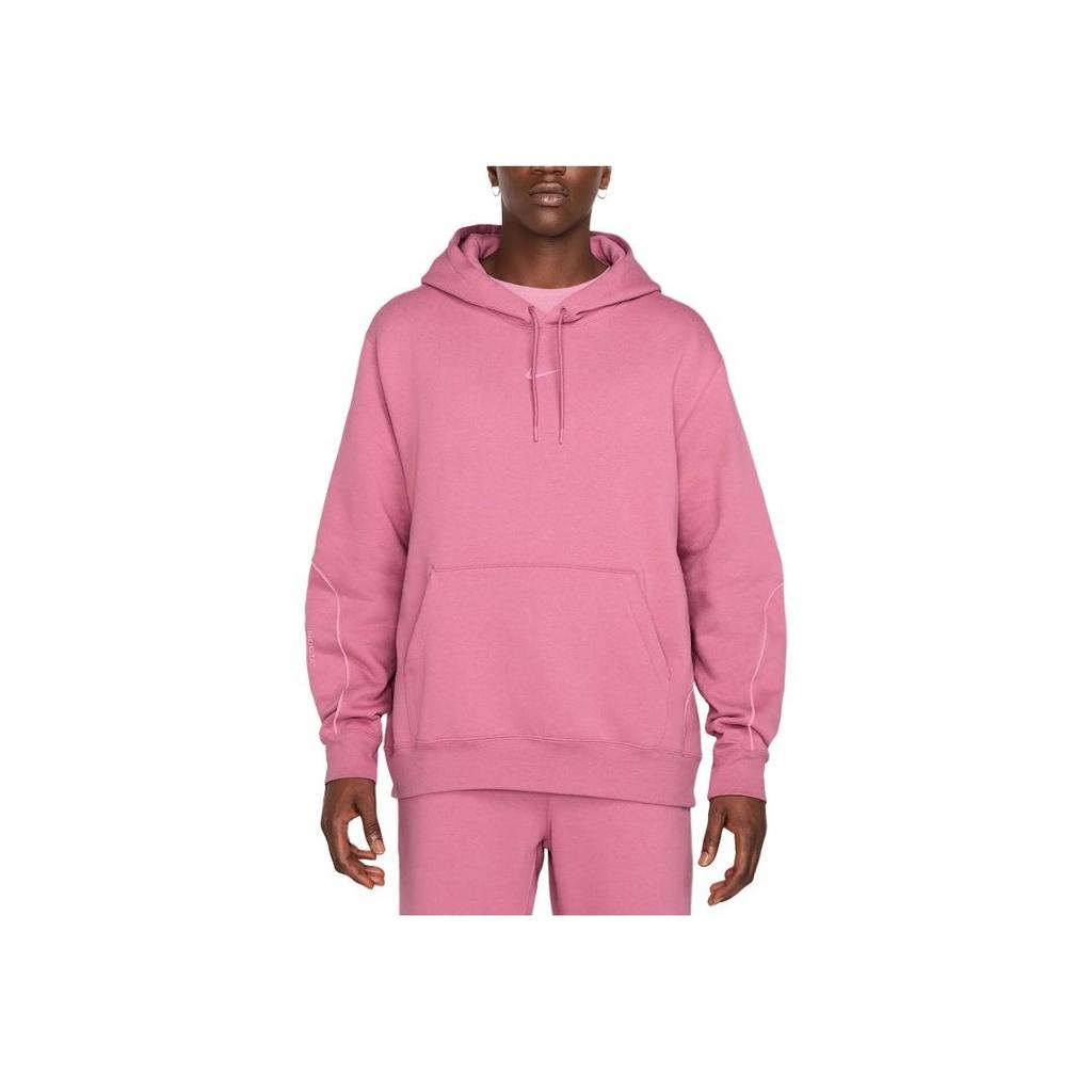 Nike Solid Color Hooded Pullover Loose Long Sleeve Sweatshirt Unisex Sweatshirt Pink FN7659-667