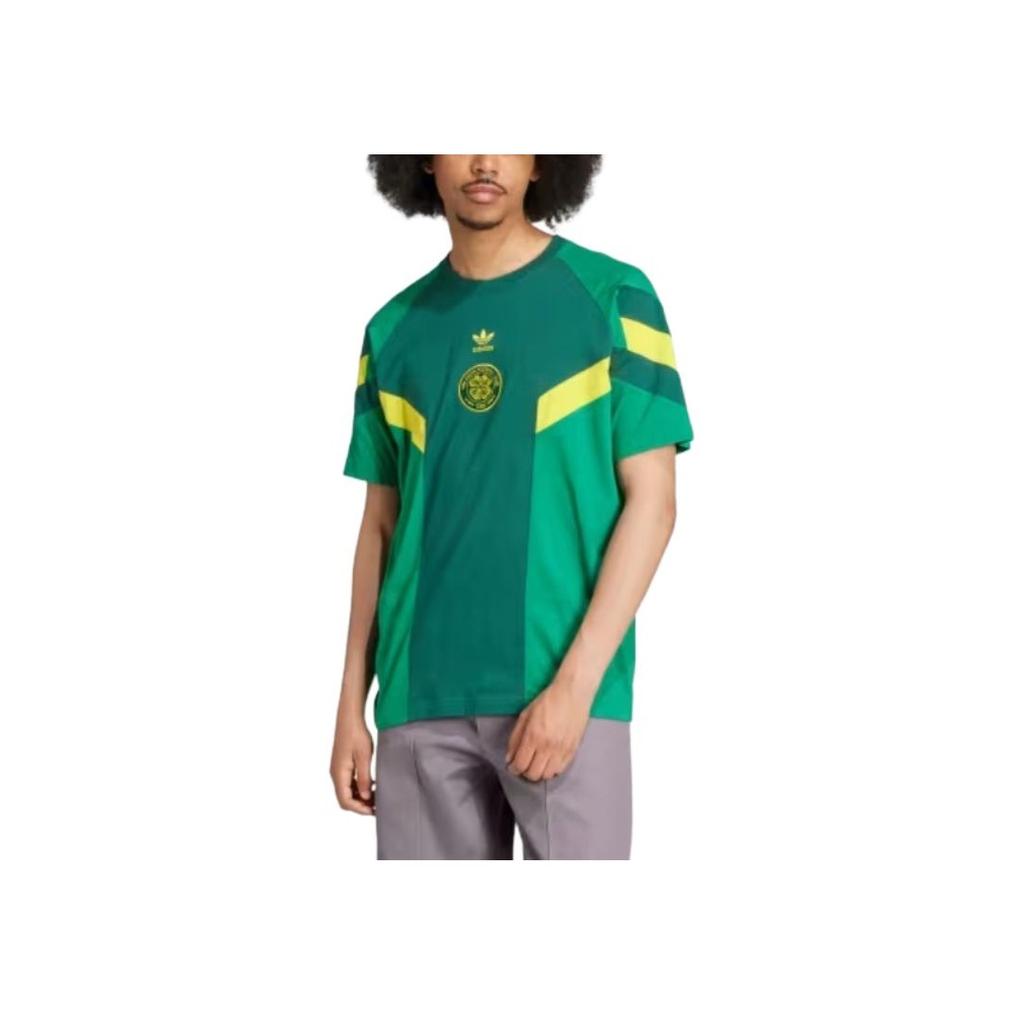 Adidas Originals Celtic FC Series Logo Football Crew Neck Short Sleeve T-Shirt Men Tops Team-Deep-Green Team-Green IS6497