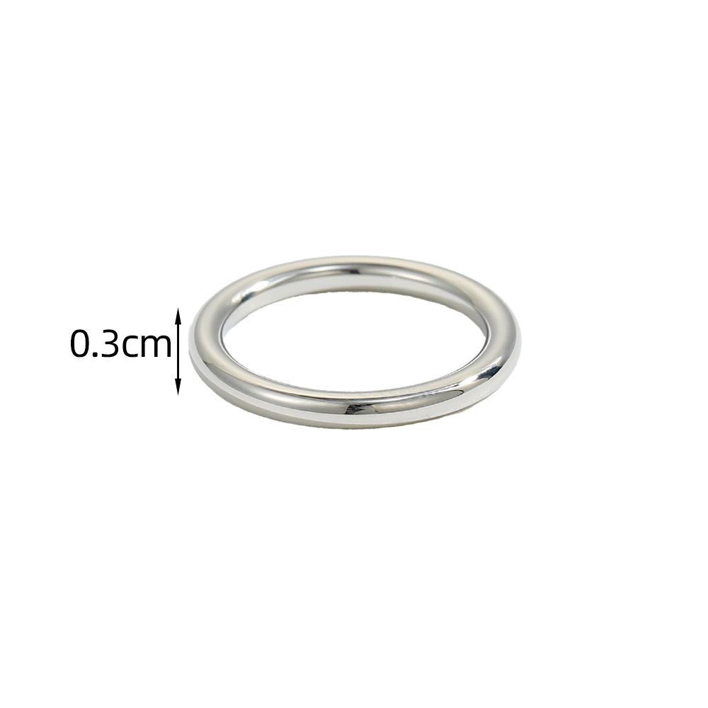 

CARLIDANA Minimalist Simple Gold Plated Stainless Steel Flat Finger Ring Non Tarnish Thin Stacking Rings Jewelry Women for Gift 9 срібний