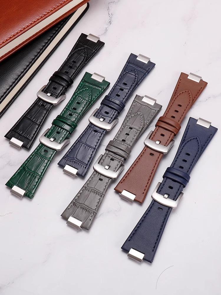 Convex End cowhide Watchband for Tissot 1853 PRX series Strap Belt T137.407 T137.410 Bracelet Wrist Strap Watch Chain 26x12mm