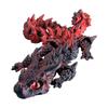 3D Printed Articulated Simulation Dragon Toy Poseable Dragon Ornament (Black)