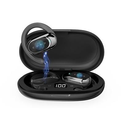 Meisei Bluetooth Air Wireless Verstopft nicht Ihr Ohr Einzeln Klar Kompatibel mit iPhone Schwarz 5.3 Headset, Konduktion, Ohrhörer, Ohren, Haken,