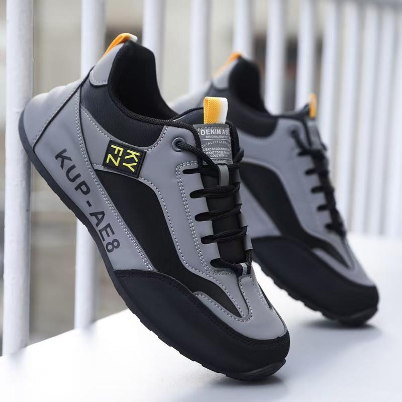 Spring and Autumn new men's shoes leather surface versatile casual sports shoes soft sole lightweight travel dad shoes foreign trade
