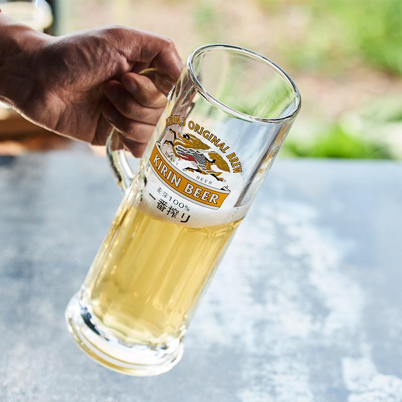 Kirin Ichiban Shibori Japanese Craft Beer Glass Mug with Handle