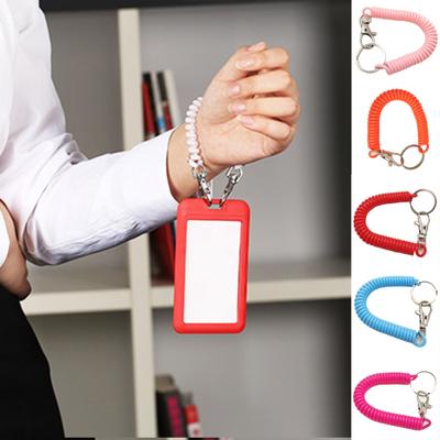 Anti-loss Keychain Retractable Anti-fall Elastic with Keyring Anti-theft Keys Fishing Tools Spring Safety Rope Outdoor Supplies