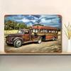 Road Theme Metal Tin Sign Wall Art Garage Decor Interior