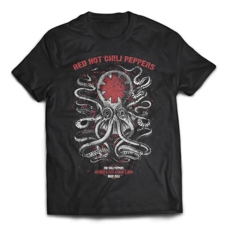 red hot chili peppers octopus 1983 rhcp t-shirt funk rock band shirt concert 4XL