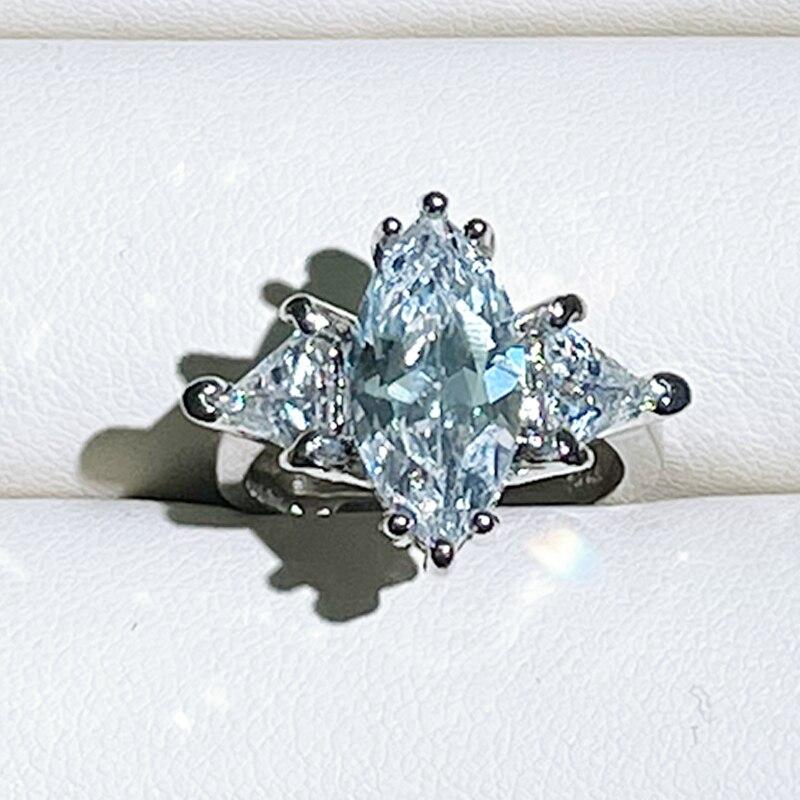 

BELLA BOX женские роскошные кольца с цирконом геометрические 19 мм модные женские юбилейные обручальные украшения 10 белый