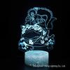 Naruto & Uchiha 3D LED Night Light – Seven-Color Touch Desk Lamp Gift