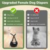 Dog Diapers Female, 3 Pack Puppy Diapers Female, Washable Reble Dog Diapers with Suspender for Peeing for Small Medium Large Female Dog in Heat Cycle