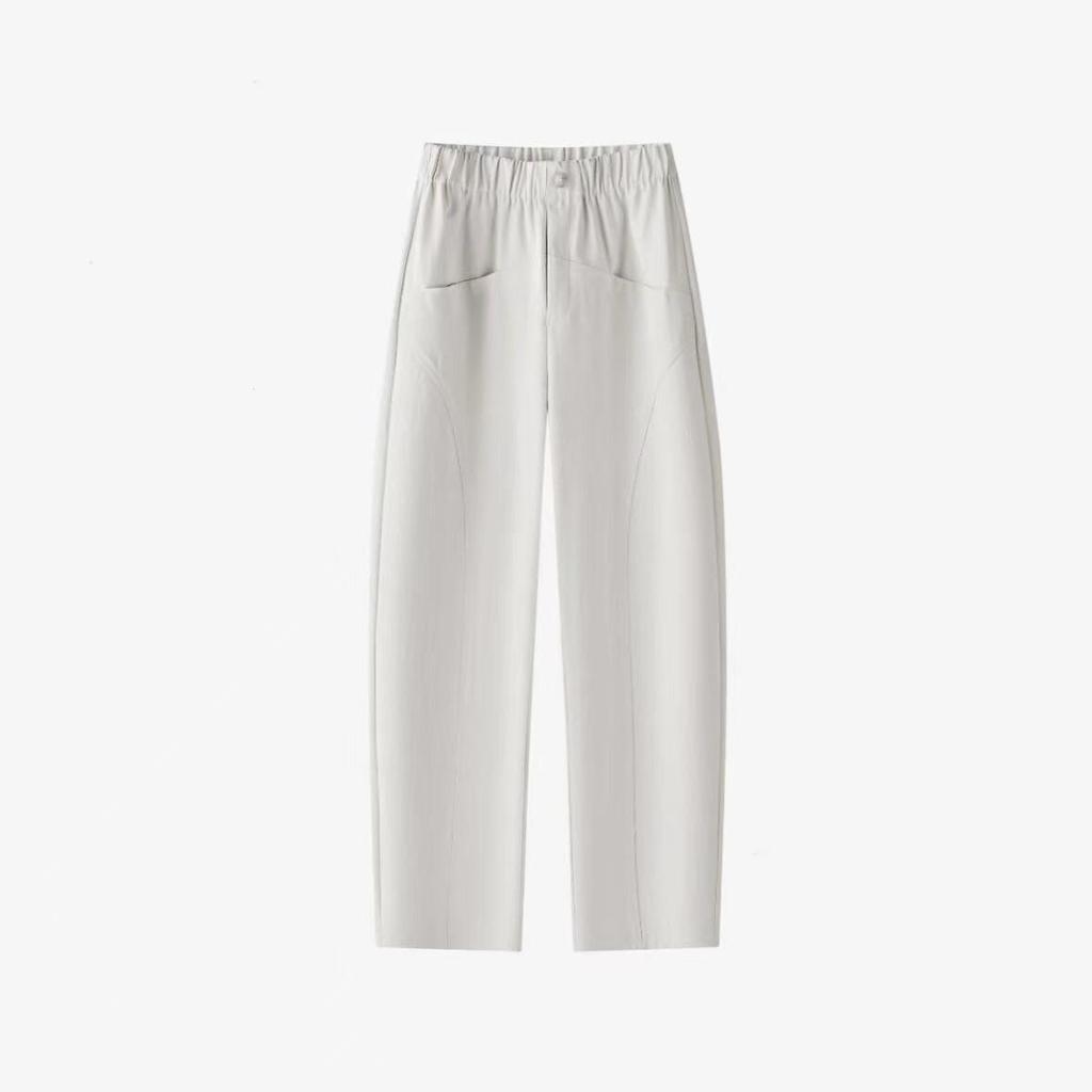 Women's High-Waisted Casual Scythe Pants - Spring/Summer 2026, Slimming Loose Drape, Thin Style