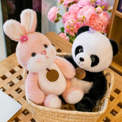 Cute Pet Series Plush Toys 8-inch Penguin Doll Rabbit Bear Grabbing Machine Doll Children's Birthday Gift