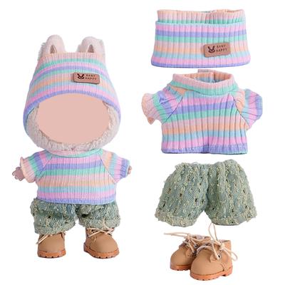Doll Dressingup Clothes Set for 17cm Figure Doll Garment Children Imaginative Play Plush Doll Displaying Props Outfit