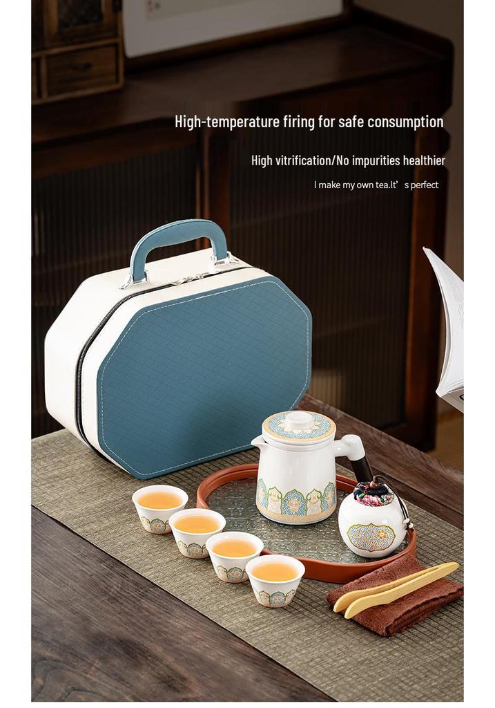 Wooden Handle Tea Set: Portable Teacups for Camping, Home, and Office - Perfect Gift for Young People and Festivals