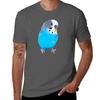 Budgie Blue Cute Bird Art TShirt Plus Size Comfort Fit Tee