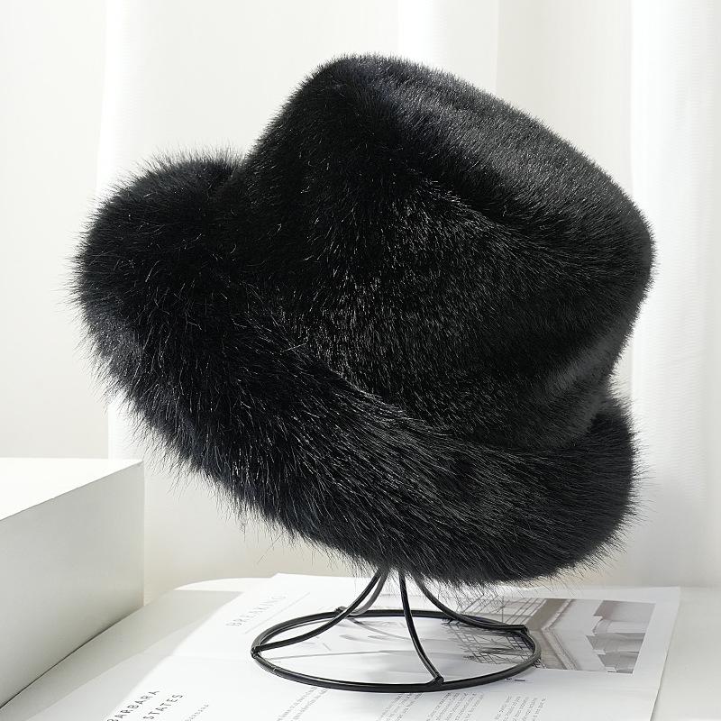 Imitation Fur, Mink Hair, Plush Fisherman'S Hat, Children'S Season, Big Versatile Head Circumference, Small Face, Warm Ear Protection, Pullover Hat