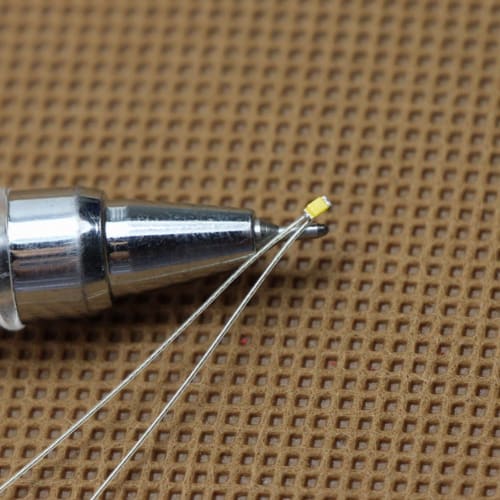 20-Pack White SMD 0603 Chip LEDs with PTFE Wiring for Model Trains, Railways, Buildings, and Dioramas