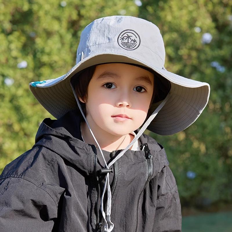 Children'S Uv Protection Bucket Hat Fashion Outdoor Hiking Hat Baby Sun Protection Sunshade Basin Hat
