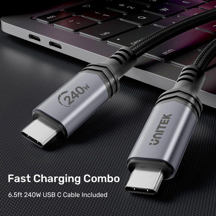 UNITEK Chargeur secteur USB-C / USB-A PD 3.1 GaN 140 Watts - Noir
