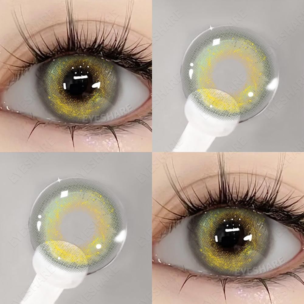 Eyeshare 2Pcs Red Contact Lenses 14.5mm Contact Lenses Big Doll Eye Color Iris For Eyes Natural Cosmetics Annual Contacts