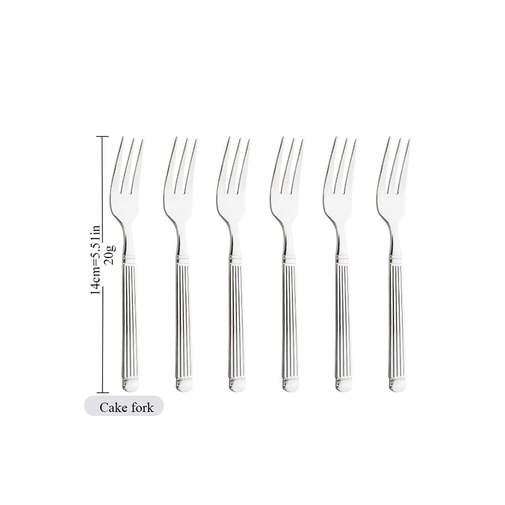 

Набор столовой посуды из нержавеющей стали 6/24 предмета, столовые приборы, нож, вилка для торта, кофейная ложка, винтажный набор столовых приборов для дома и кухни